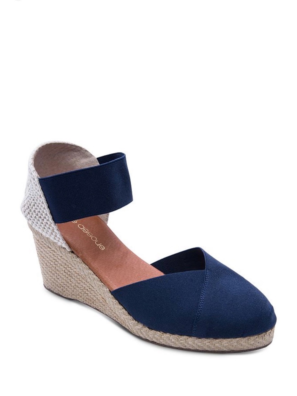Andre Assous Anouka Espadrille Wedge In Navy Fabric | ModeSens Women's
